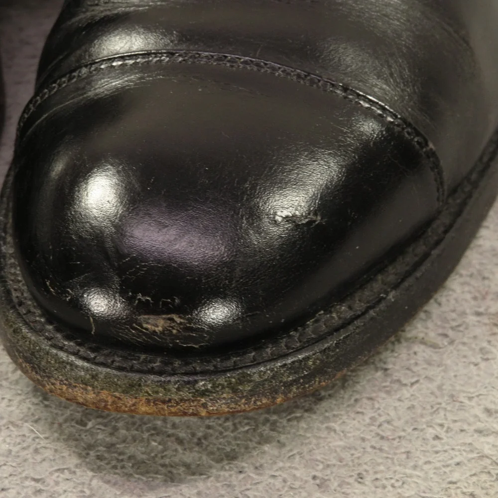 Allen Edmonds Mens 9.5 D Fifth Avenue Black Cap Toe Leather Oxford Shoes 5705